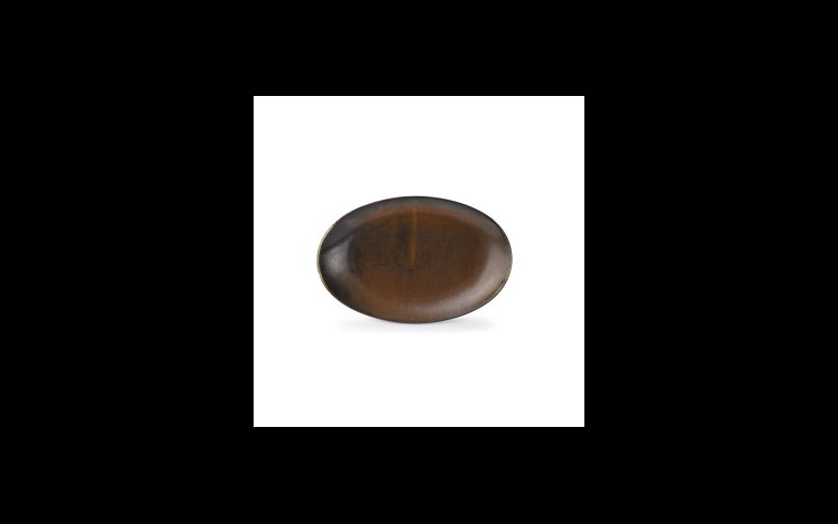 Escura Brun Foncé Assiette ovale 31x20,5cm