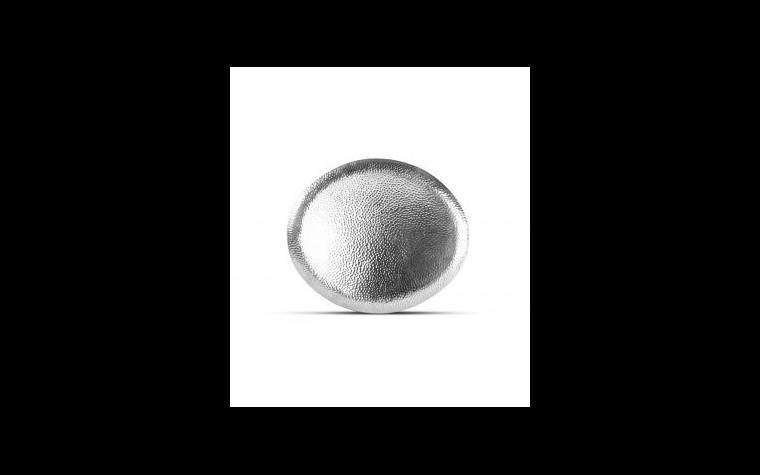 F2D Brass Metal Silver Plat oval 34x29cm