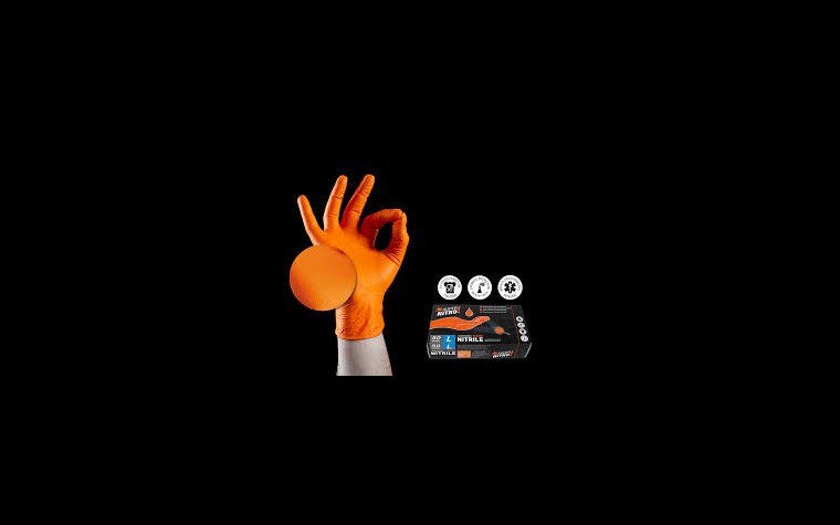 Handschuhe Nitryl Orange - 50 St.- M