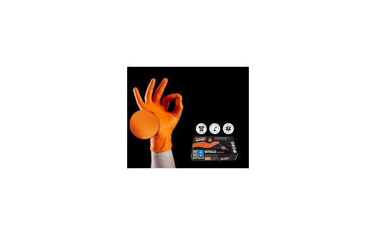 Handschuhe Nitryl Orange - 50 St.- L