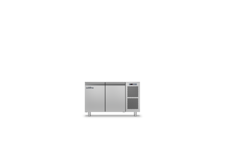 Kühltisch pos., 2 Türen, mit Gruppe, ohne Arbeitsplatte 1300x680x860