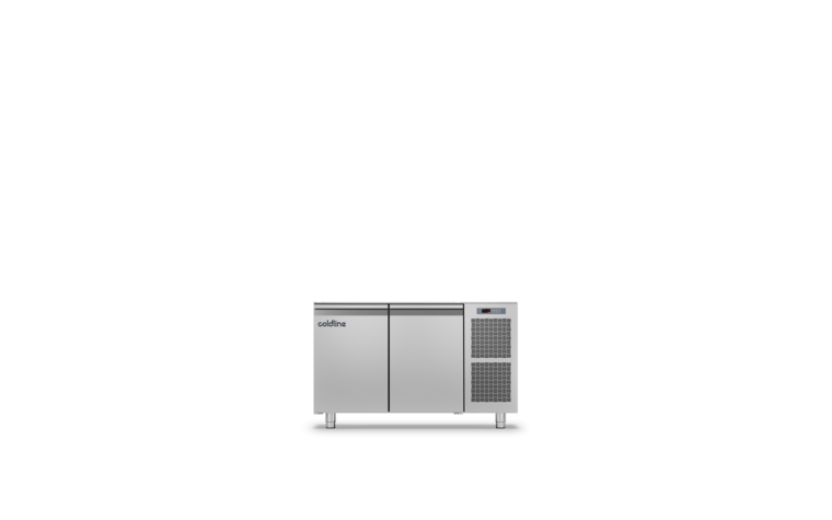 Kühltisch pos., 2 Türen, mit Gruppe, ohne Arbeitsplatte 1300x680x860