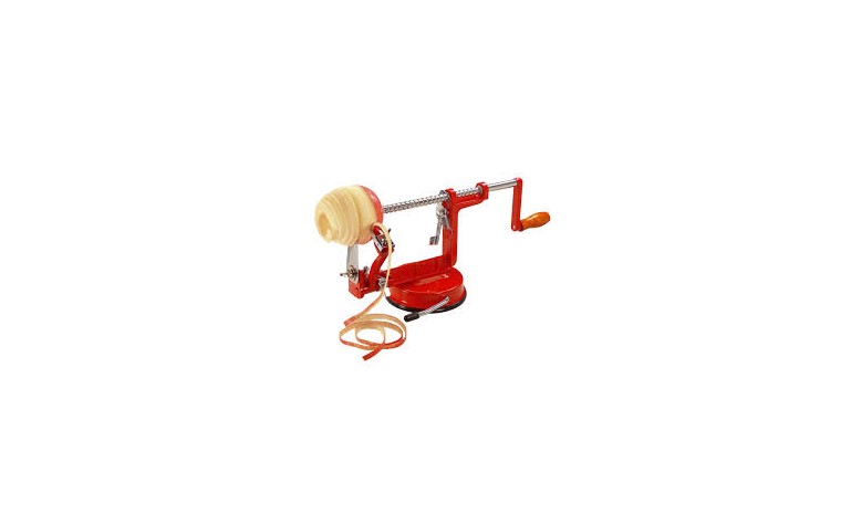 Apfelschälmaschine mit Vacuumfuß