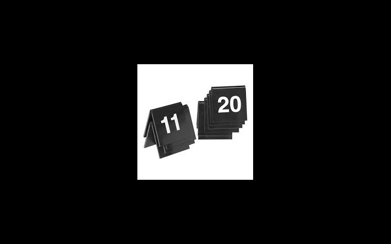 Tischnummer plastik schwarz/weiß 11-20