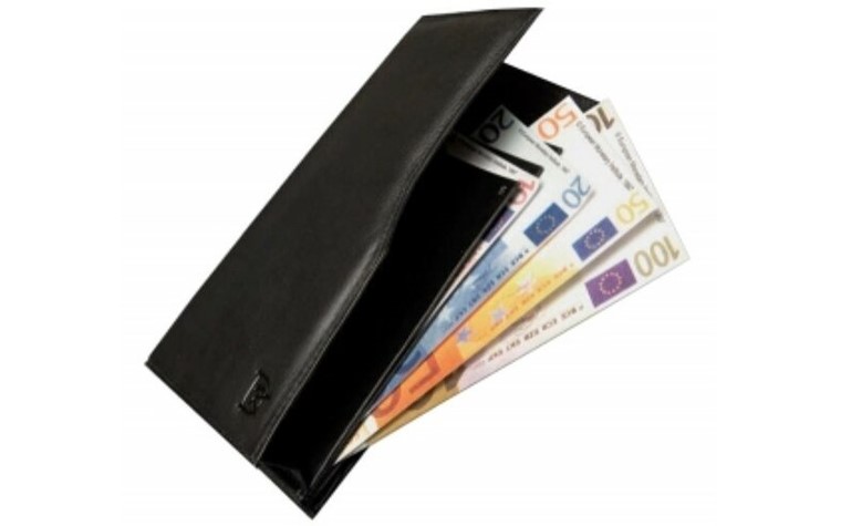 Brieftasche für Geldscheine in Leder