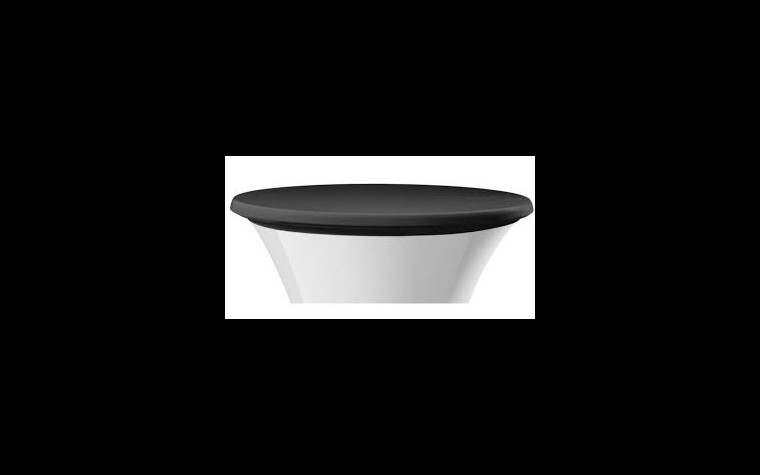 Cover plateau table haute - noir D80-85cm
