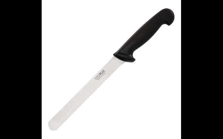 Couteau à pain Hygiplas noir 200mm