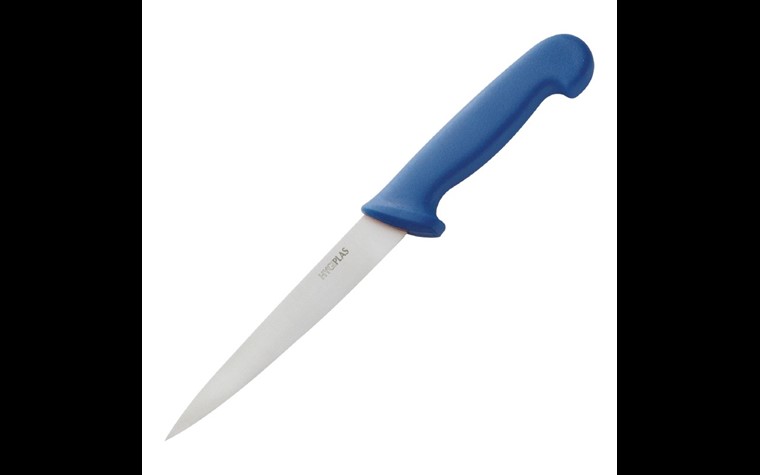 Couteau  filet de sole  Hygiplas bleu  15cm
