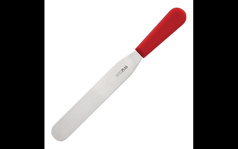 Couteau spatule droit  Hygiplas rouge 20.5cm FS