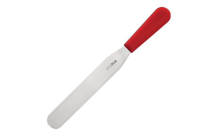 Couteau spatule droit  Hygiplas rouge 20.5cm FS
