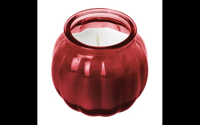 Kerzen im Kürbisglas Rot - 12ST FS