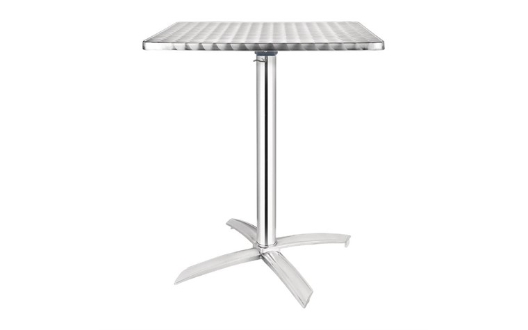 Table bistro carrée pliable 600x600mm - inox