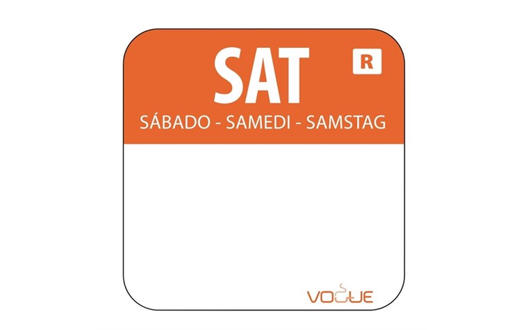 Vogue Etiketten Samstag orange - 1000 Stck
