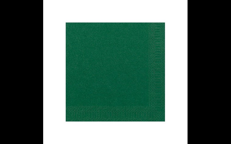 Serviettes Duni 33x33 - 2 plis - Vert foncé - 125 pcs