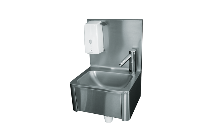 Lave-mains 400x340x595mmh + distributeur de savon + électr.