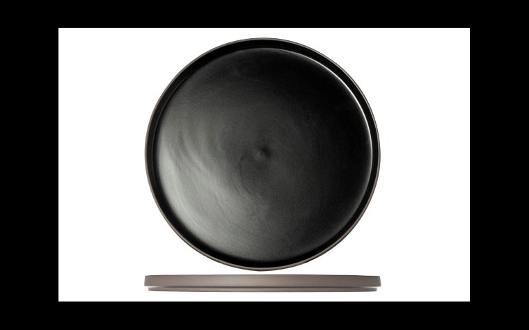 1350 Black Assiette D28xH2cm